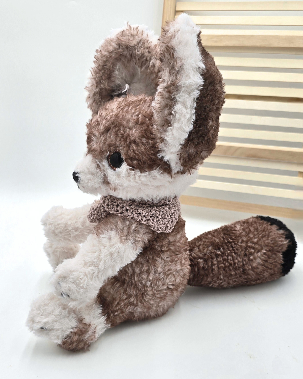 Faux Fur Enek the Fennec – Handmade Crochet Plush