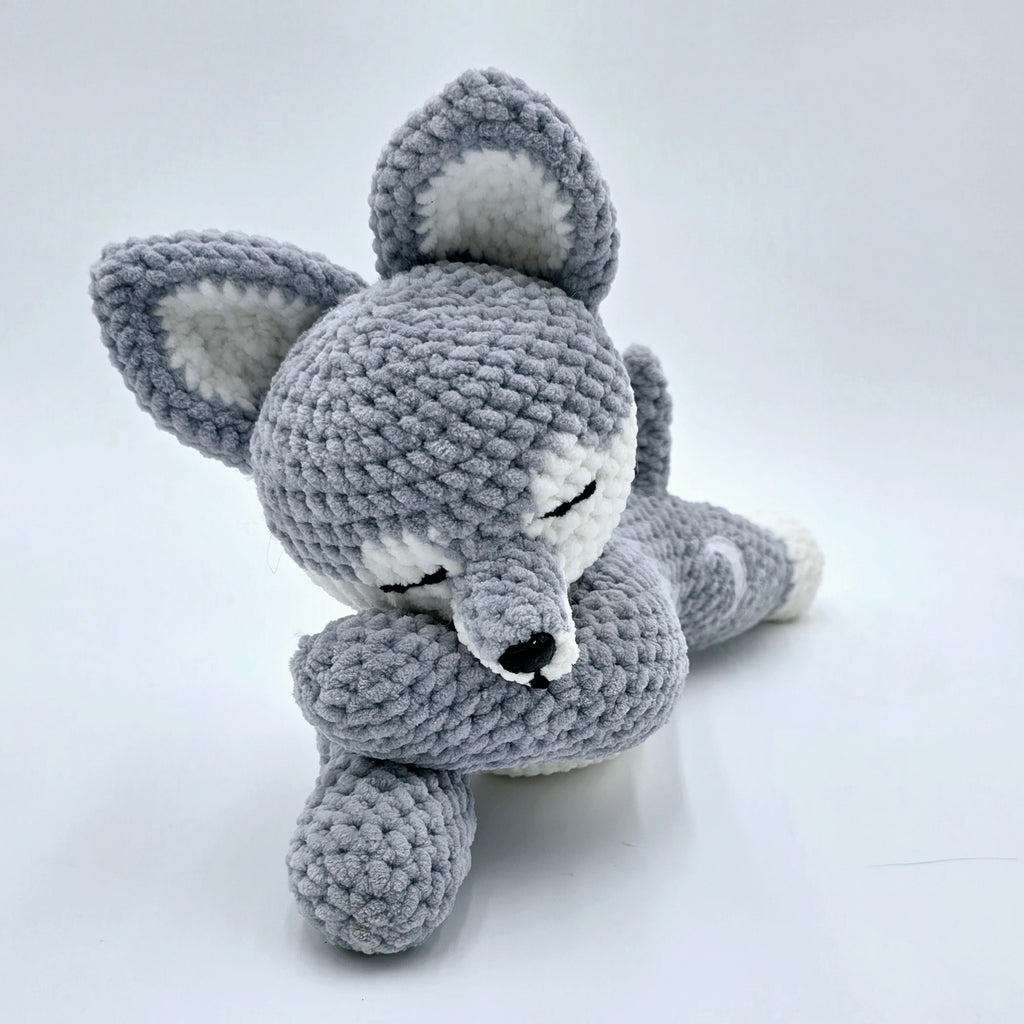 Sleeping Wolf Plush | Cozy Crochet Wolf