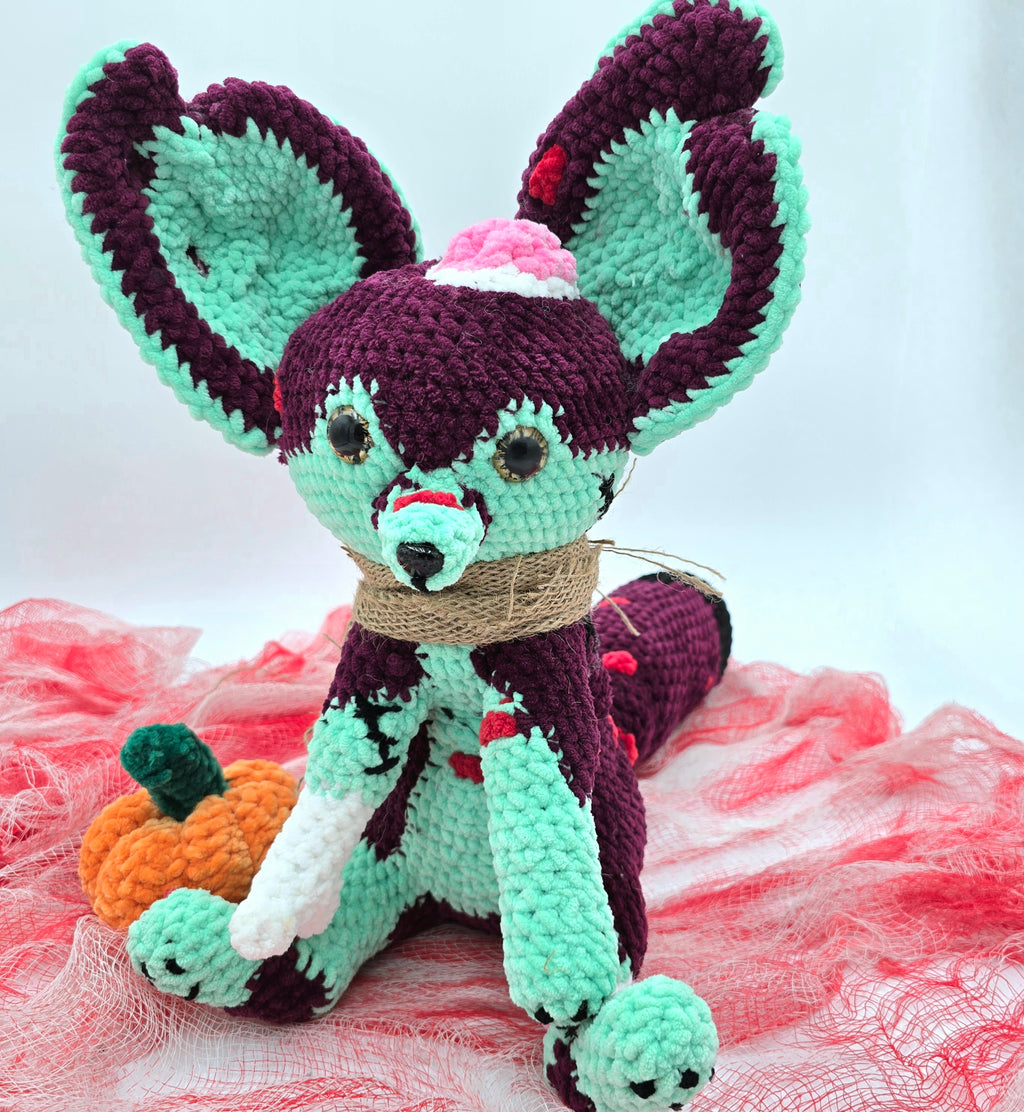 Zombie Fennec Plush 🧟🦊 | Handmade Crochet Fox