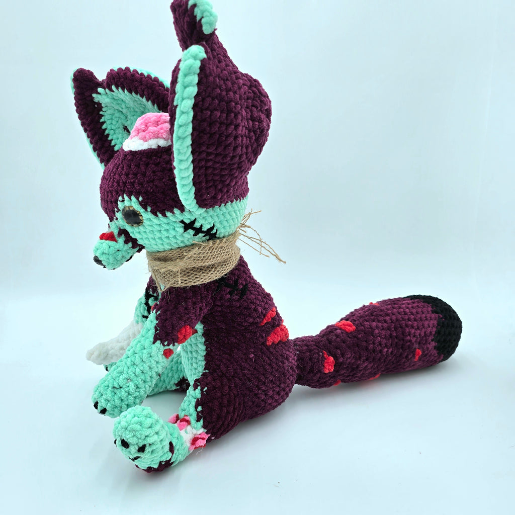 Zombie Fennec Plush 🧟🦊 | Handmade Crochet Fox