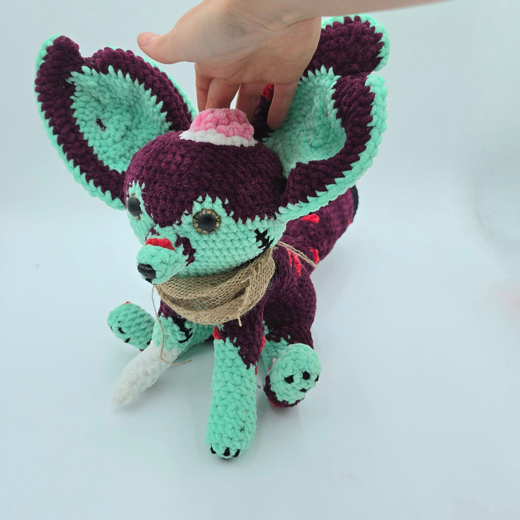 Zombie Fennec Plush 🧟🦊 | Handmade Crochet Fox
