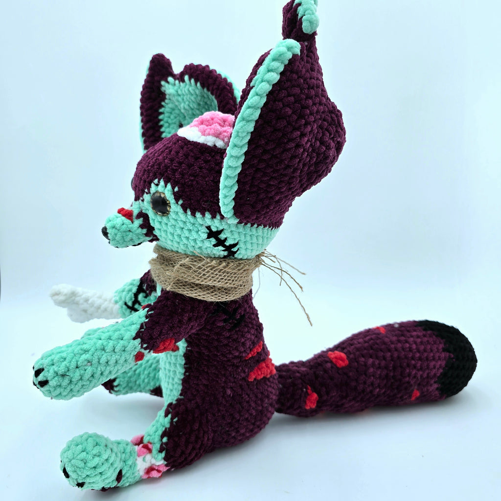 Zombie Fennec Plush 🧟🦊 | Handmade Crochet Fox