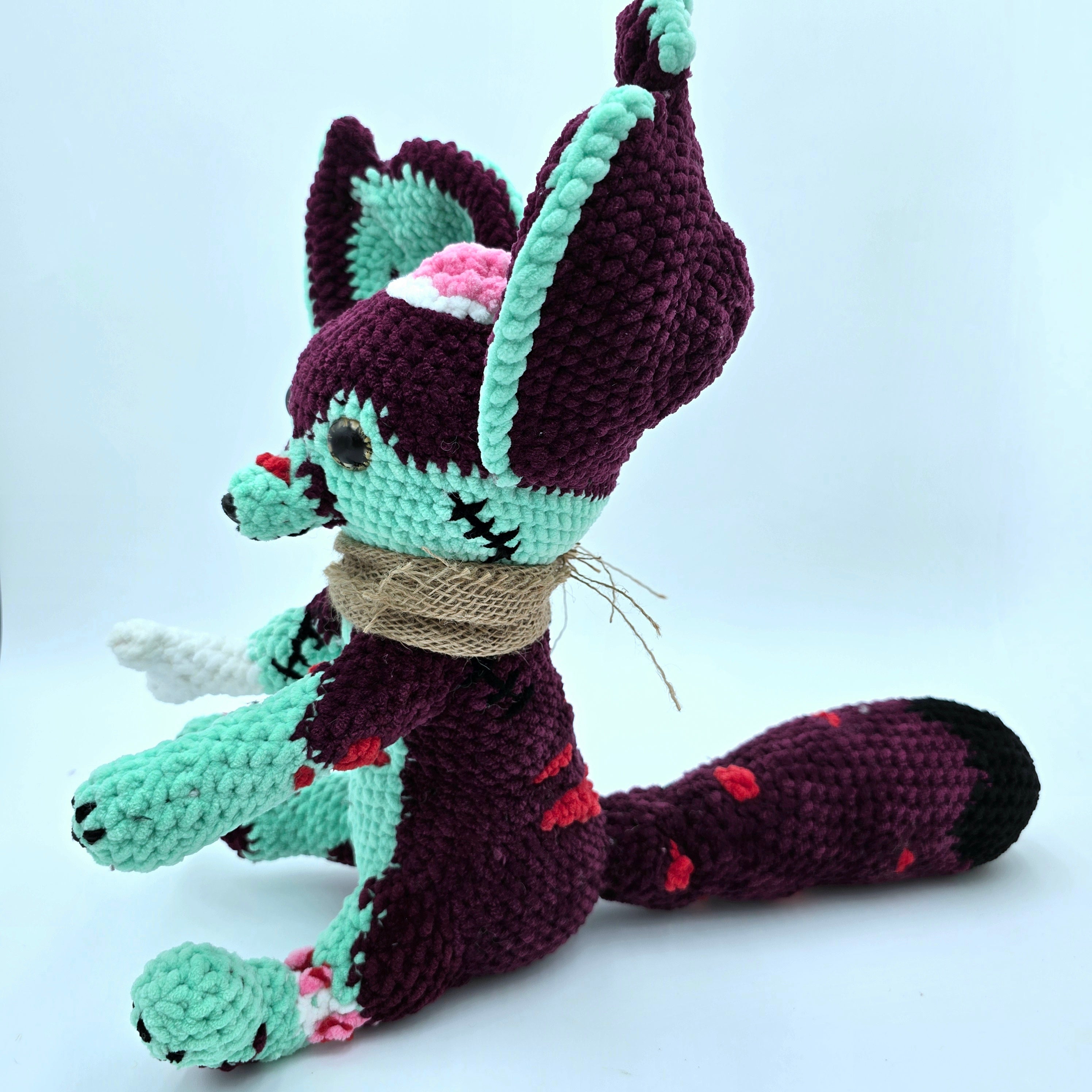 Zombie Fennec Plush 🧟🦊 | Handmade Crochet Fox