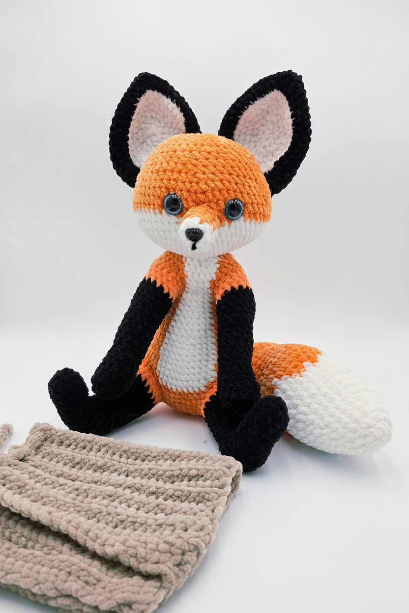 Crochet Fox Plush 🦊 | Removable Cape