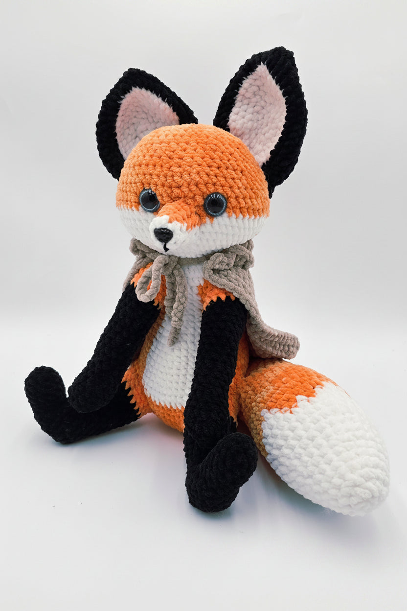 Crochet Fox Plush 🦊 | Removable Cape