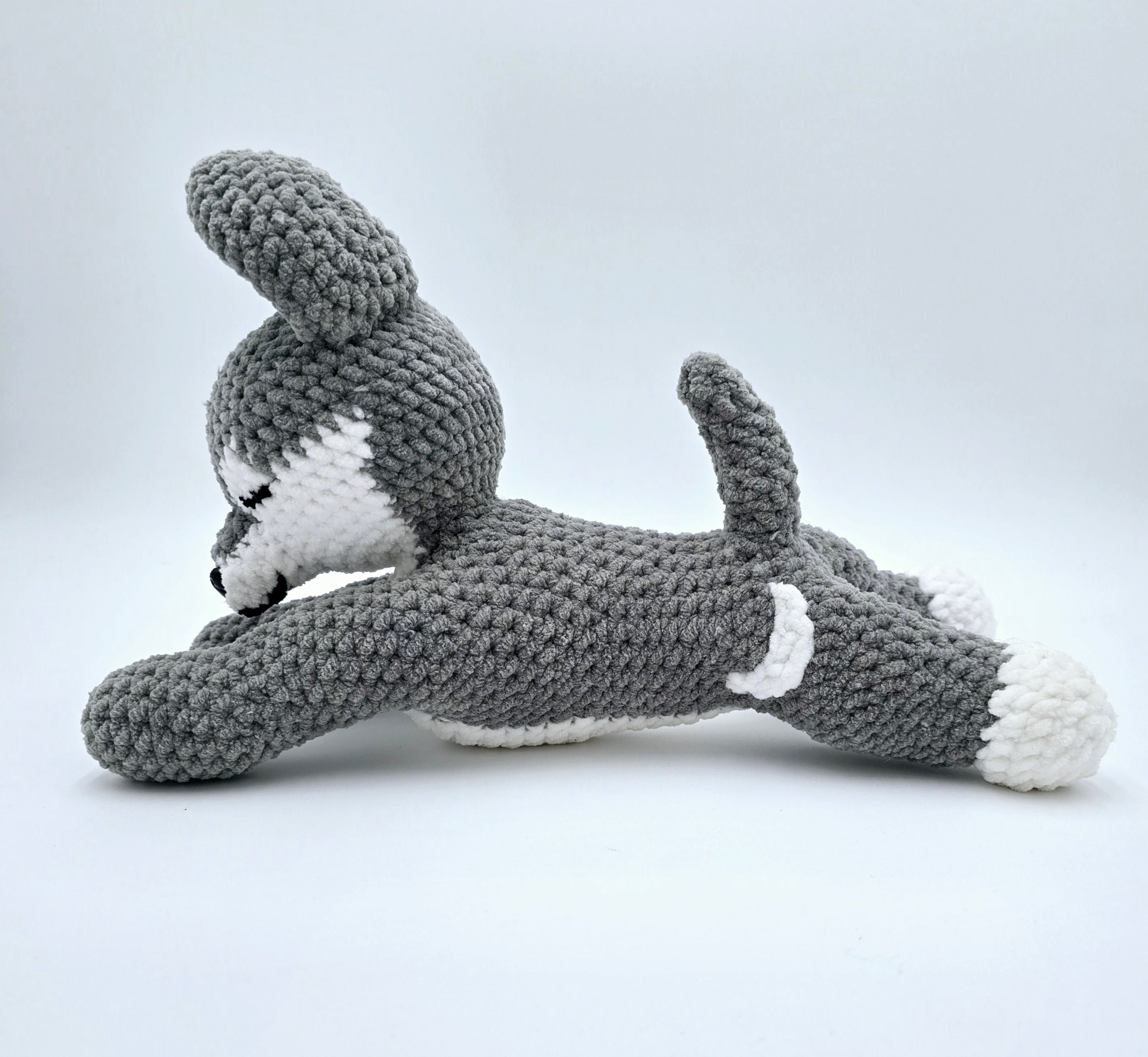 Crochet Wolf Plush | Soft Handmade Wolf Plushie