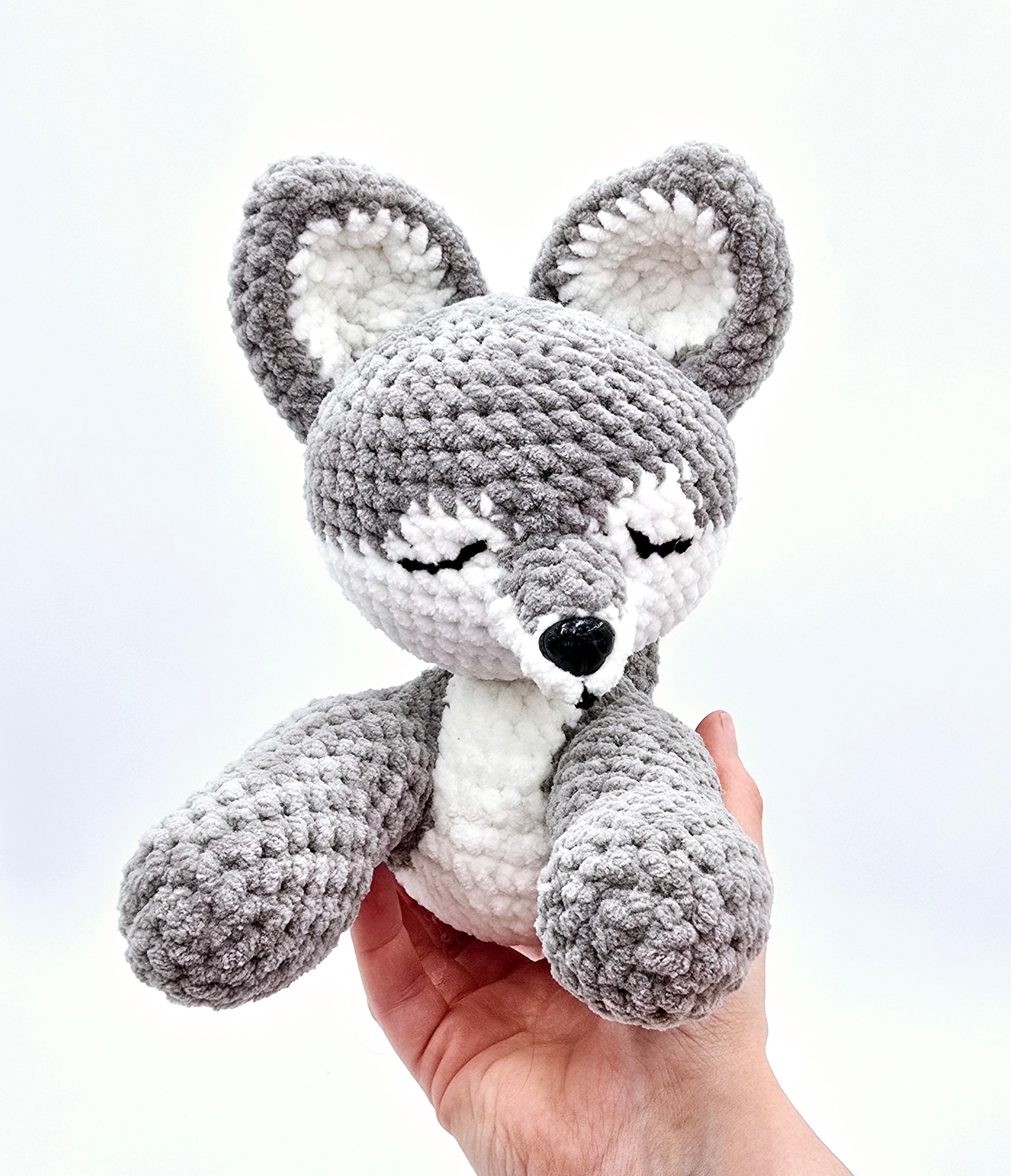 Crochet Wolf Plush | Soft Handmade Wolf Plushie
