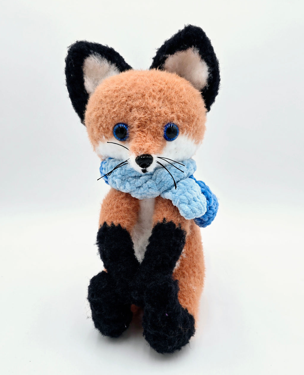 Handmade Fox Plush | Crochet Fox Plush with Scarf