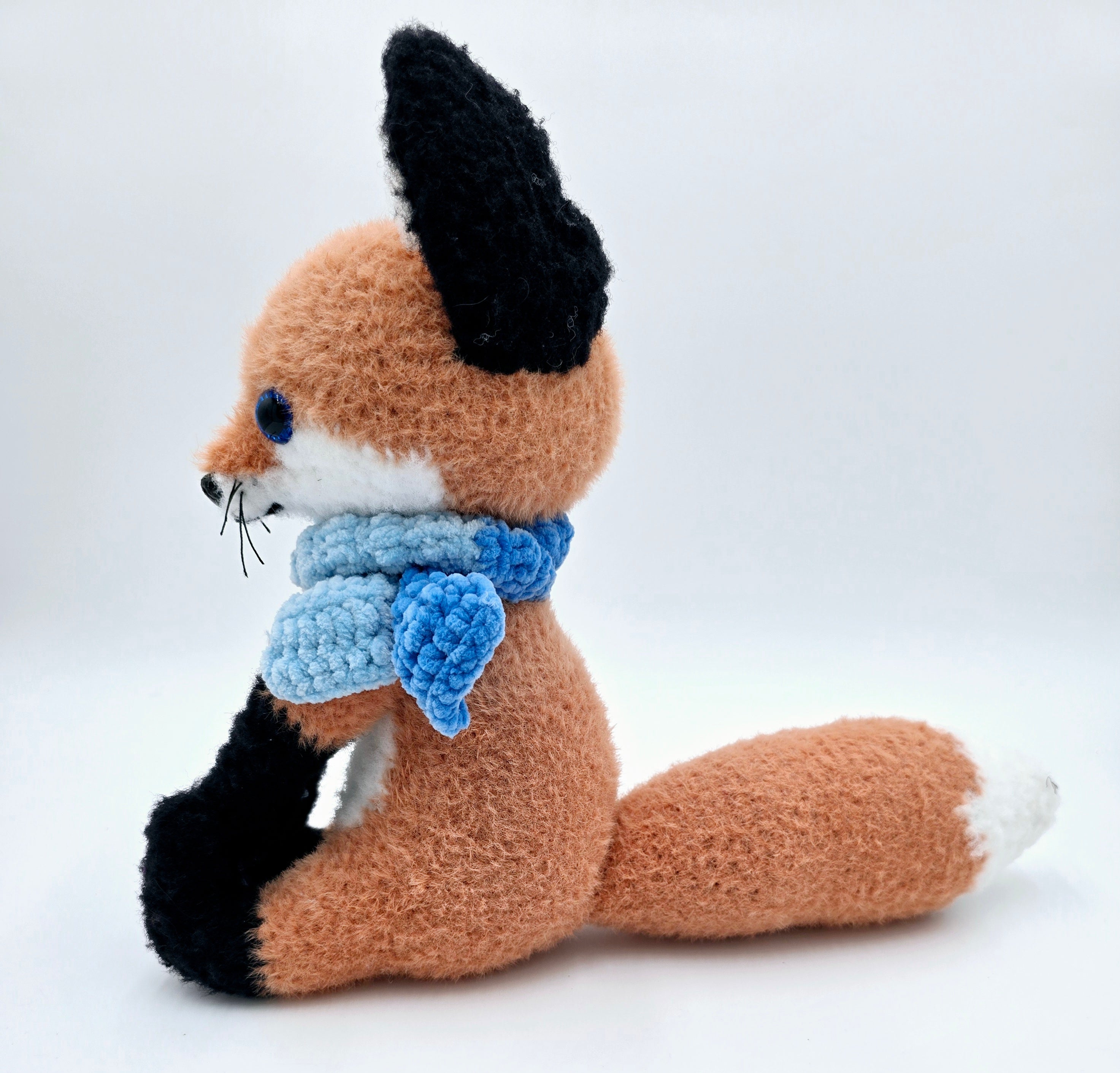 Handmade Fox Plush | Crochet Fox Plush with Scarf