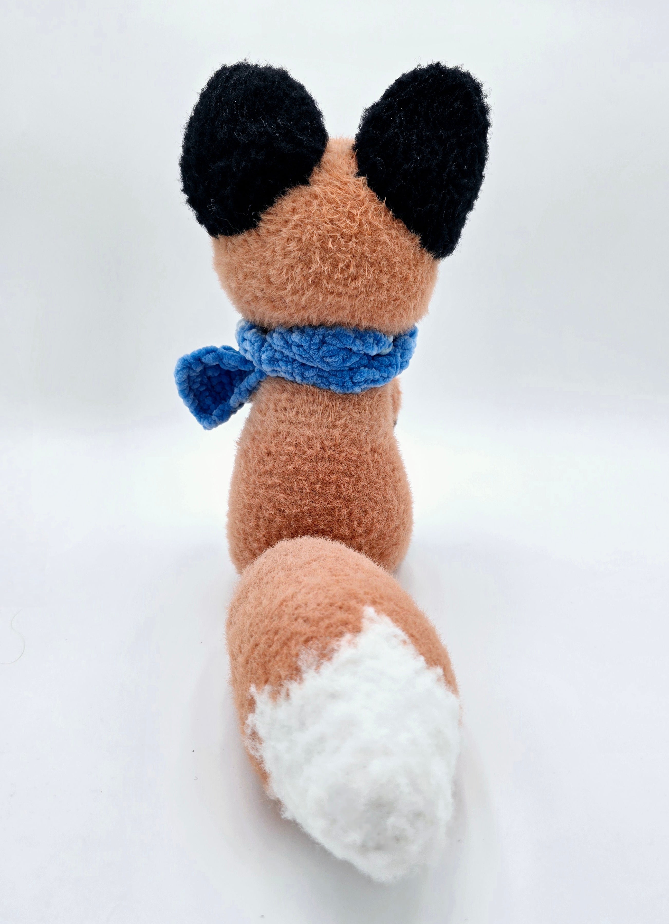 Handmade Fox Plush | Crochet Fox Plush with Scarf