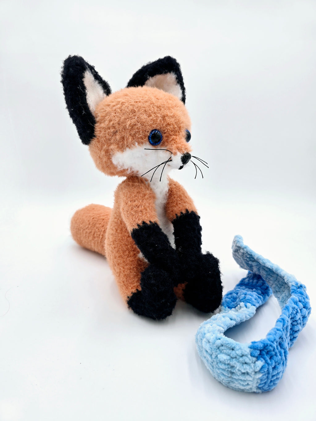 Handmade Fox Plush | Crochet Fox Plush with Scarf