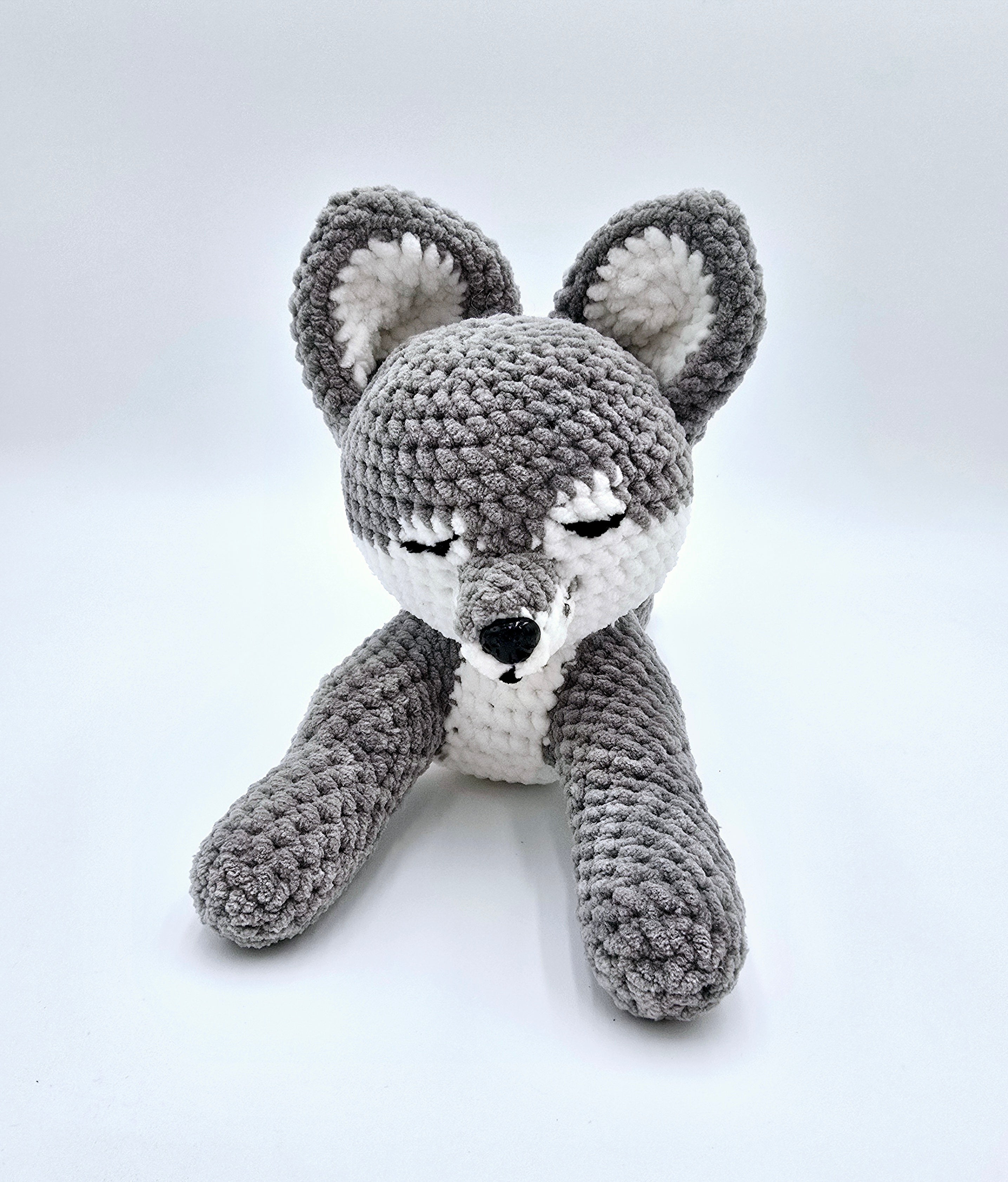 Sleeping Wolf Plush | Cozy Crochet Wolf