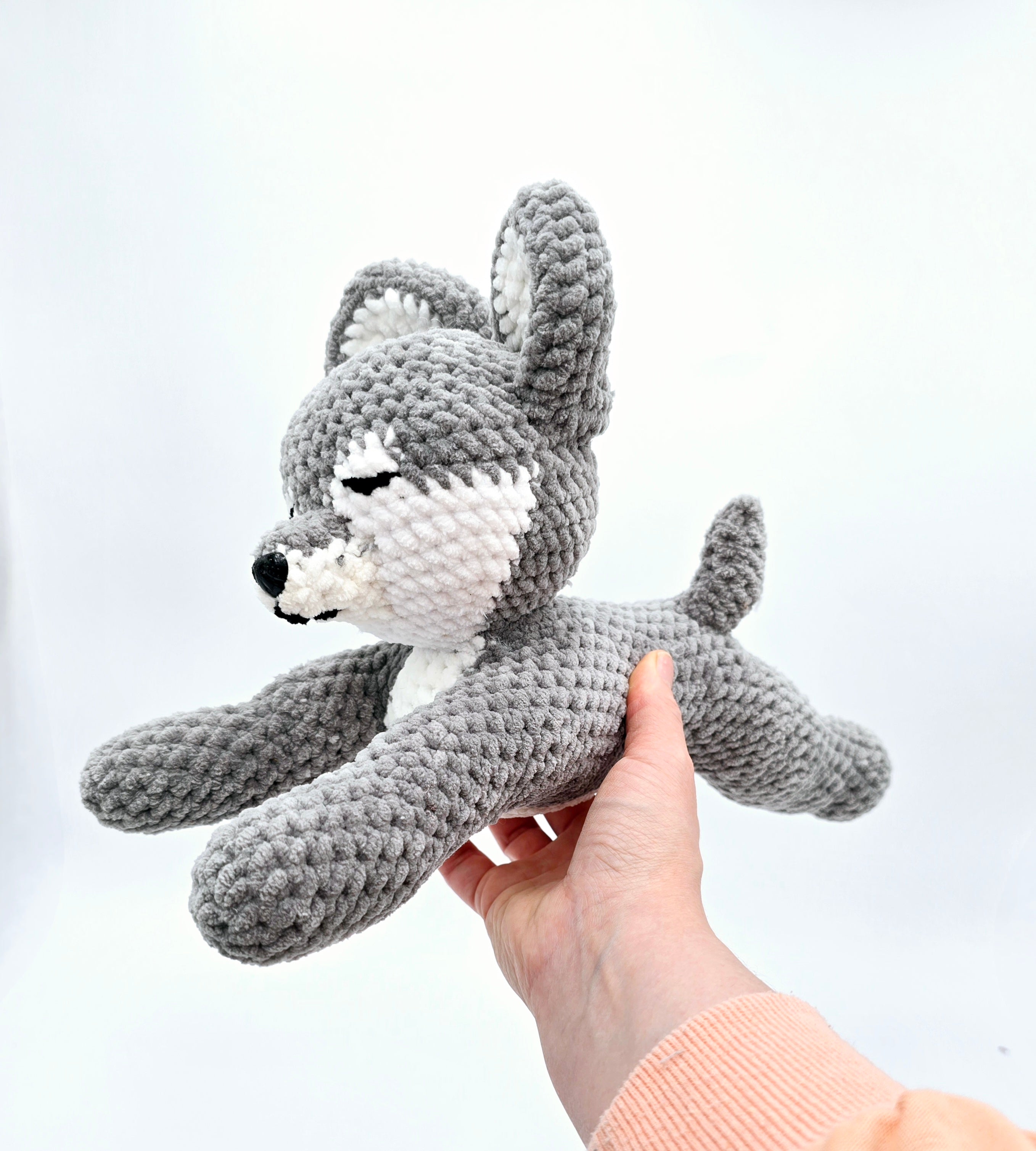 Sleeping Wolf Plush | Cozy Crochet Wolf