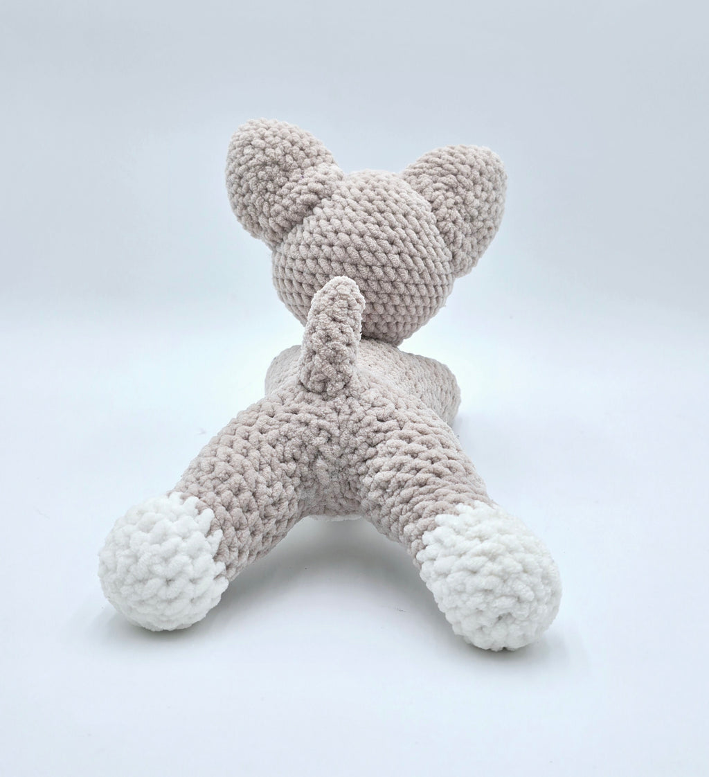 Sleepy Wolf Plush 🐺🌙 | Handmade Crochet Plush