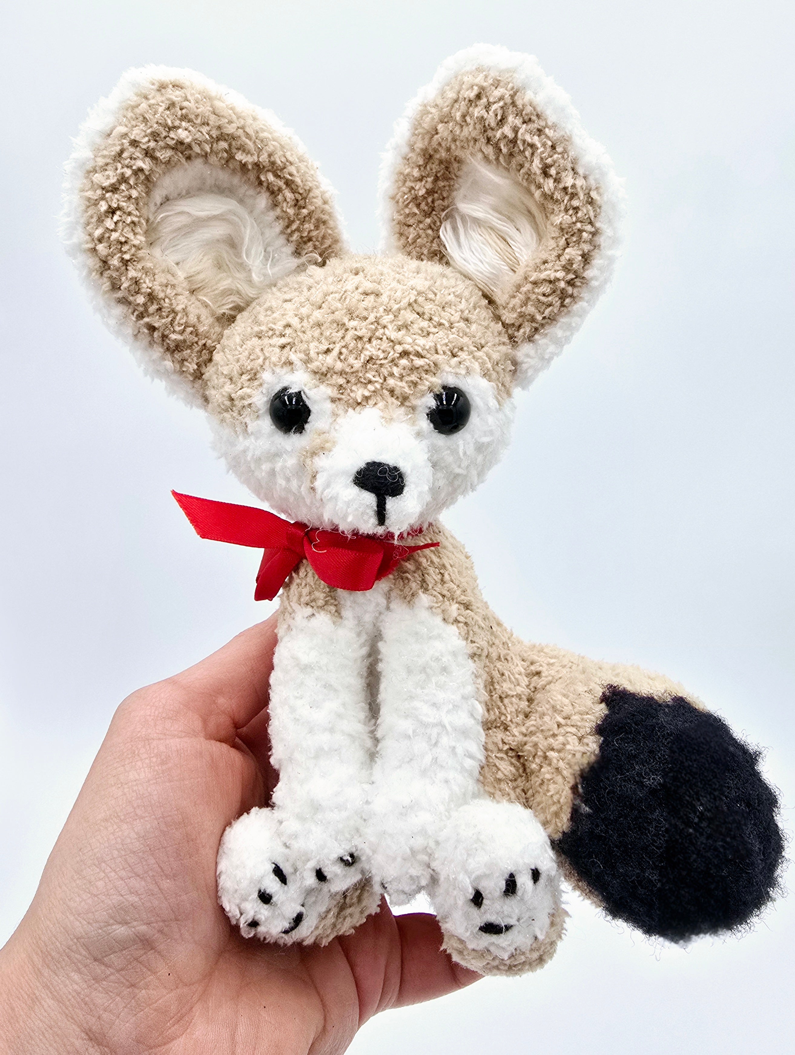 Fluffy Fennec Fox Plush 🦊✨ Handmade Crochet Plushie