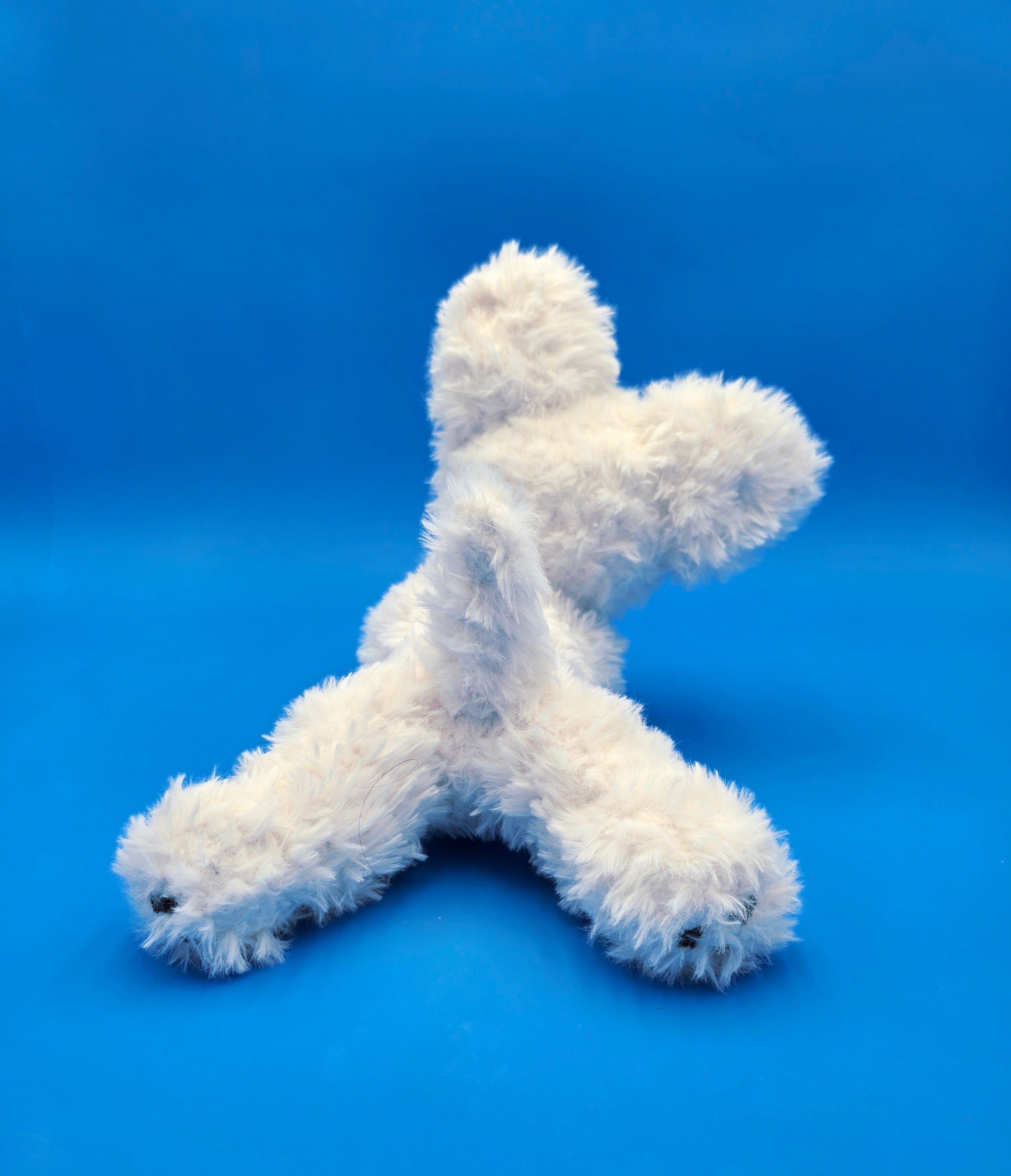 White Faux Fur Puppy Plush