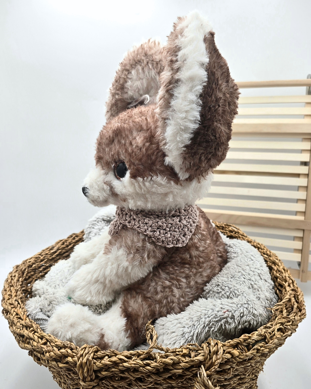 Faux Fur Enek the Fennec – Handmade Crochet Plush