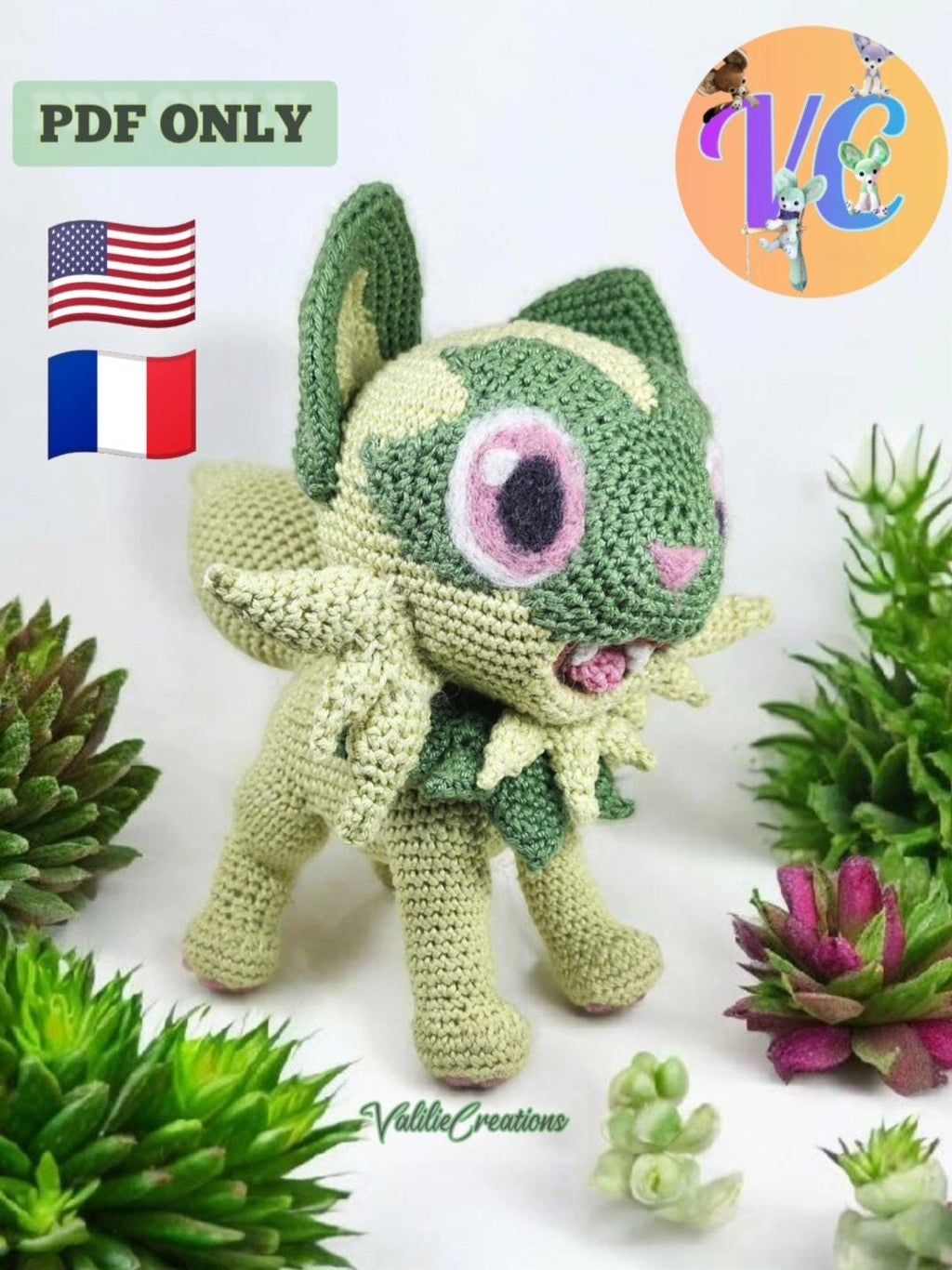 Grass Cat Crochet Pattern PDF 🌿🐱