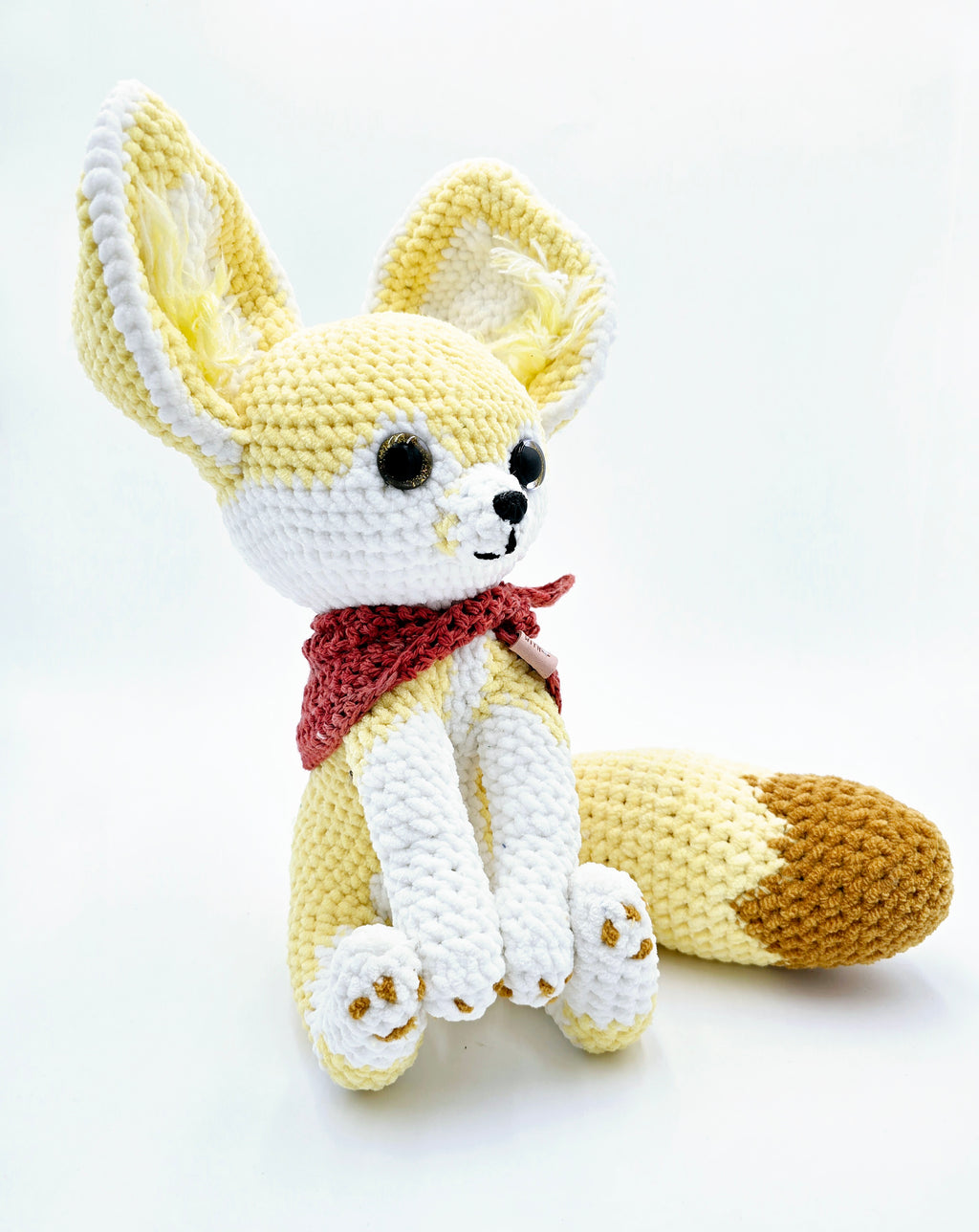 Enek the Fennec – Yellow Crochet Plush