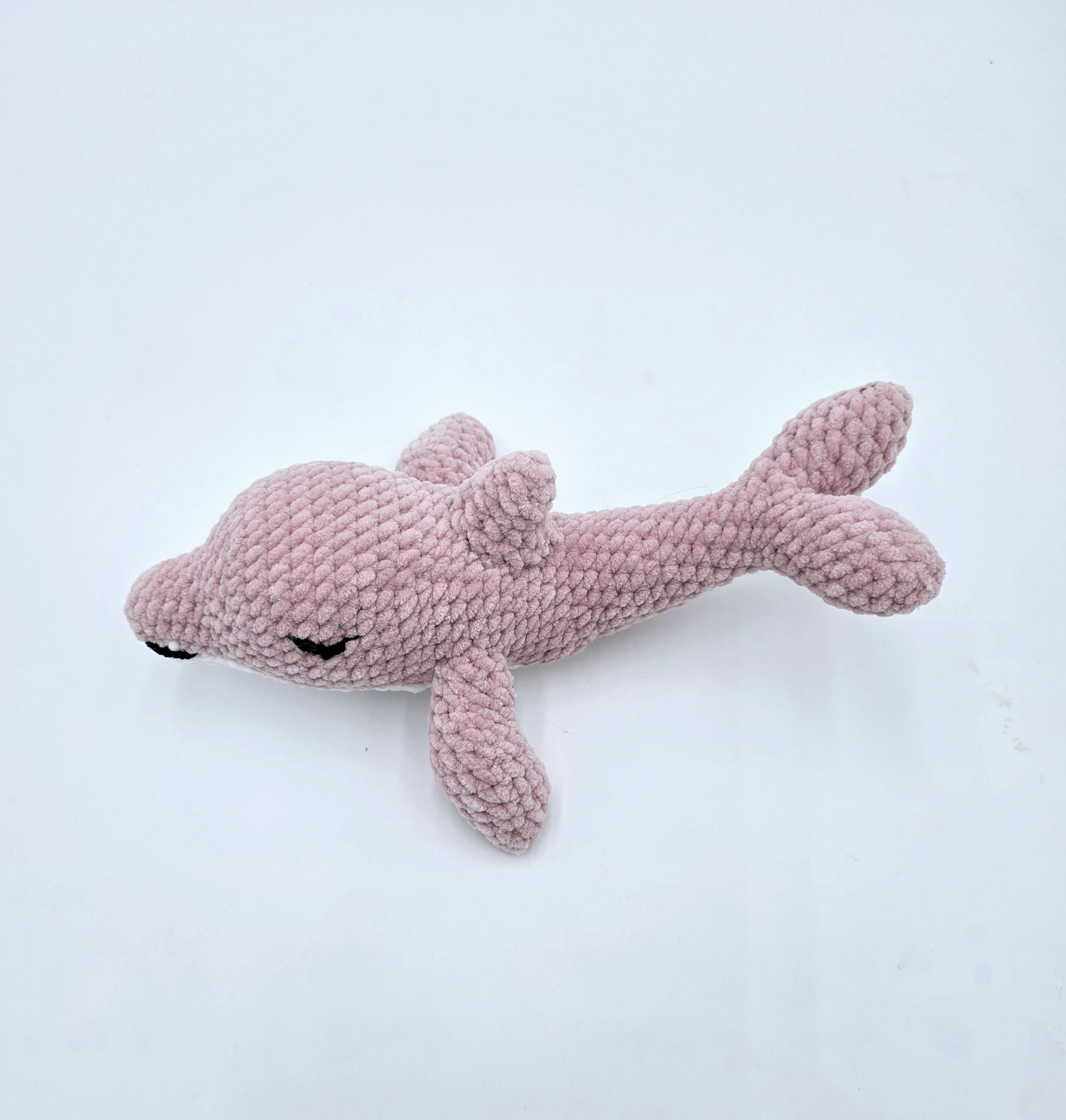 Finn the Dolphin – Pink Chenille Crochet Plush