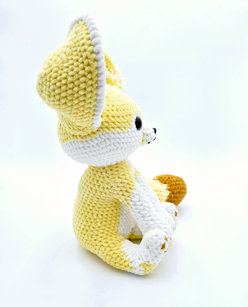 Enek the Fennec – Yellow Crochet Plush