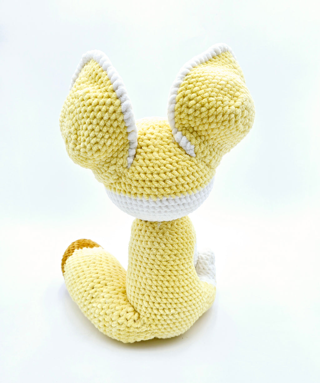 Enek the Fennec – Yellow Crochet Plush