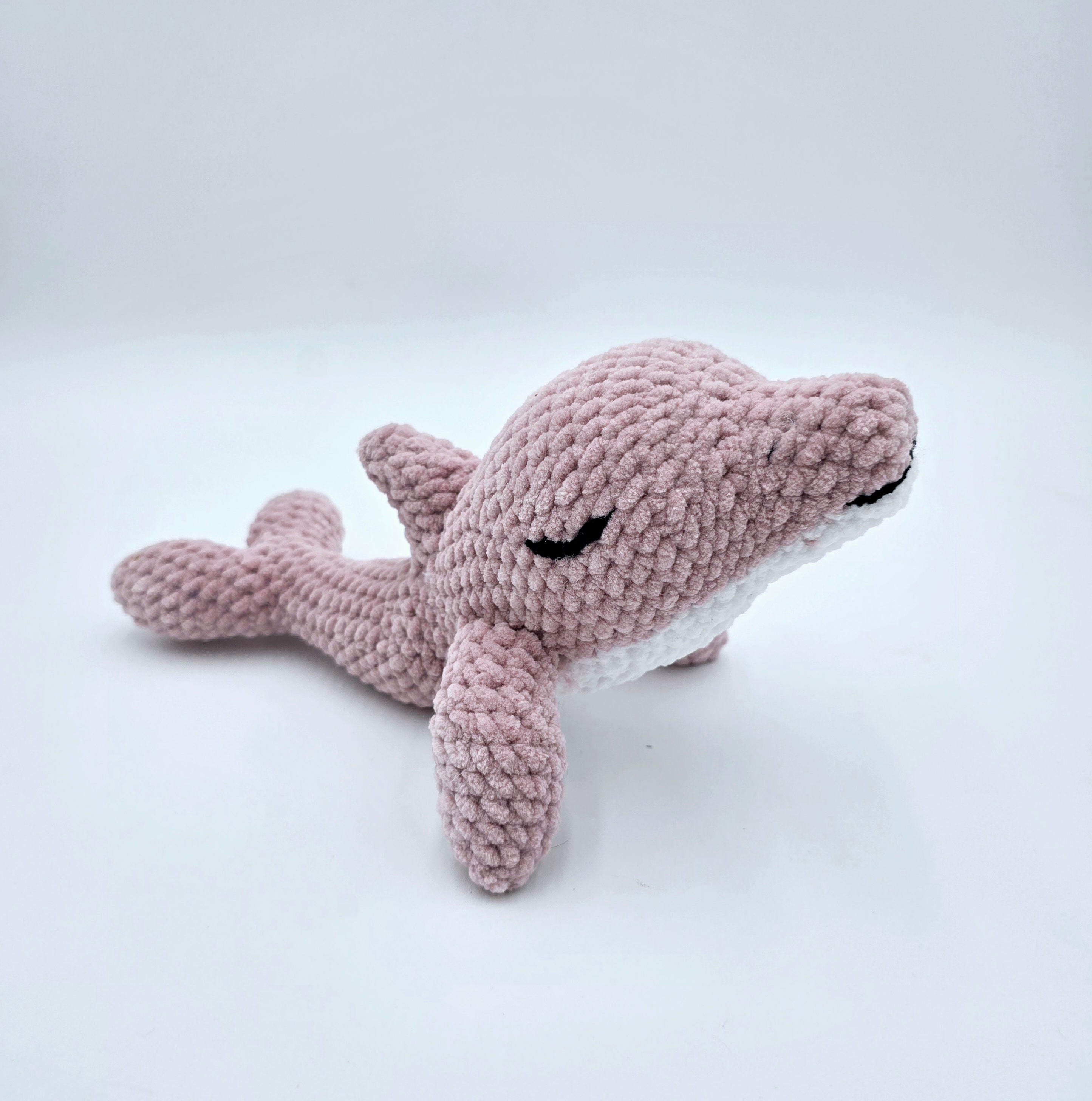 Finn the Dolphin – Pink Chenille Crochet Plush