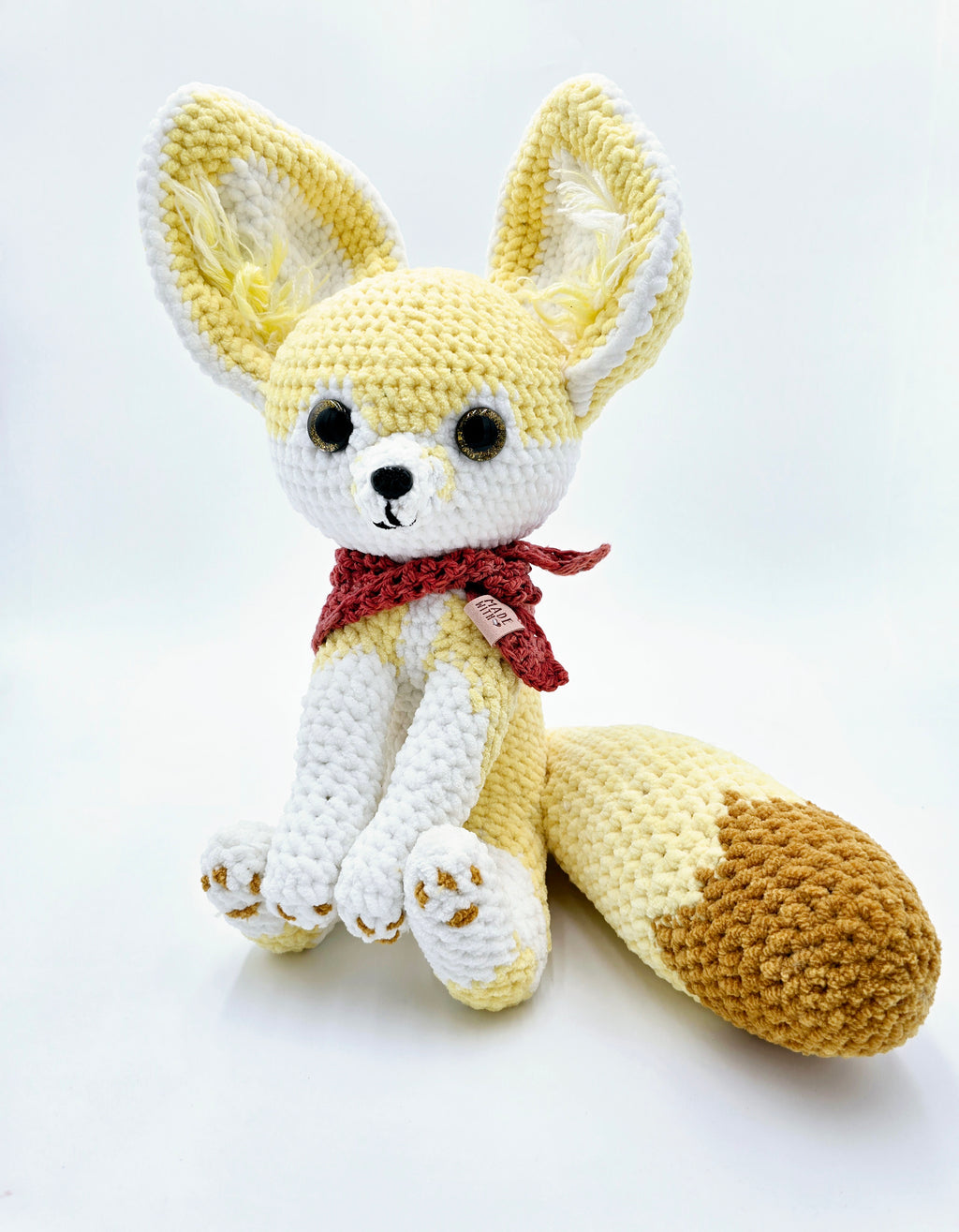 Enek the Fennec – Yellow Crochet Plush