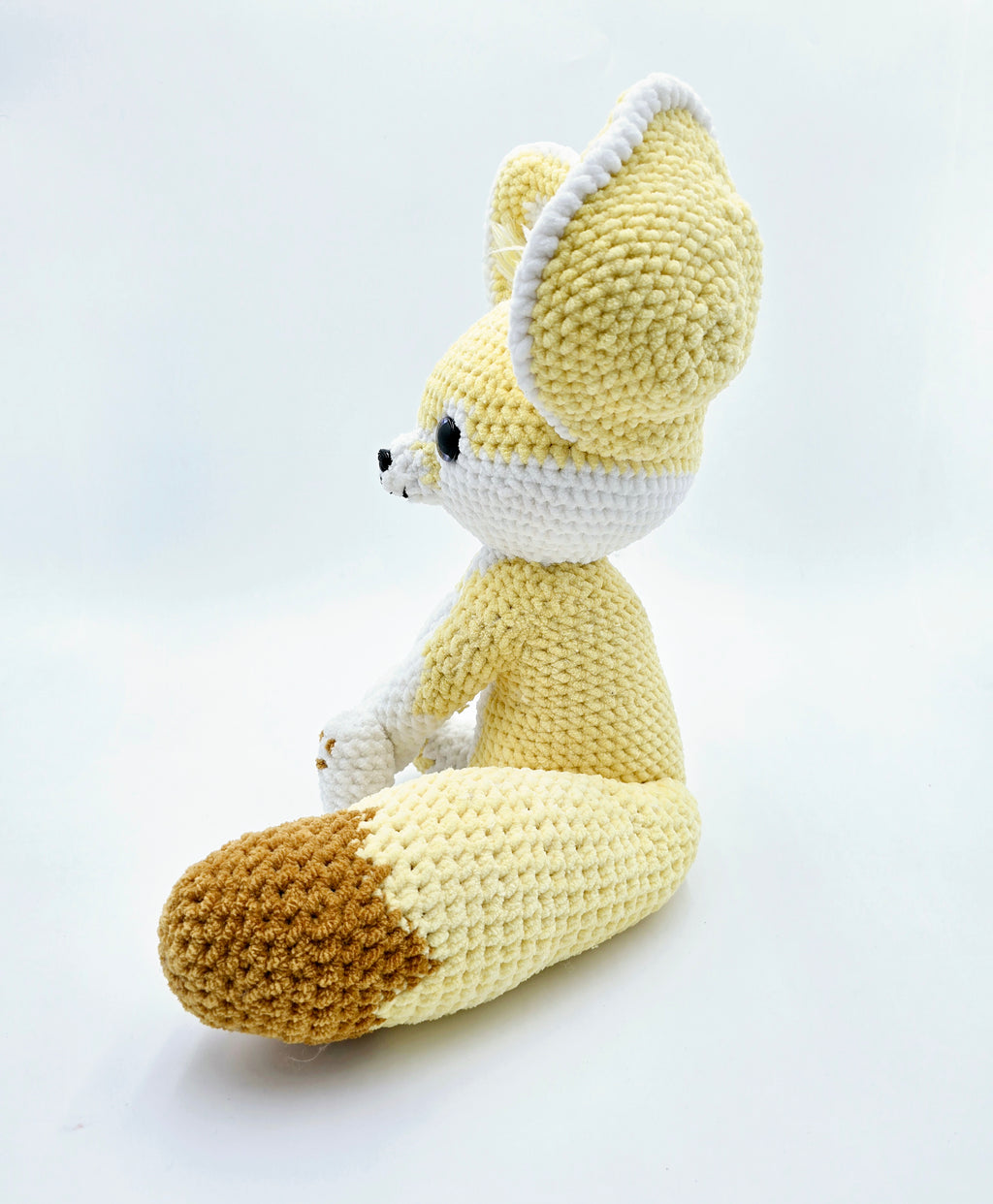 Enek the Fennec – Yellow Crochet Plush