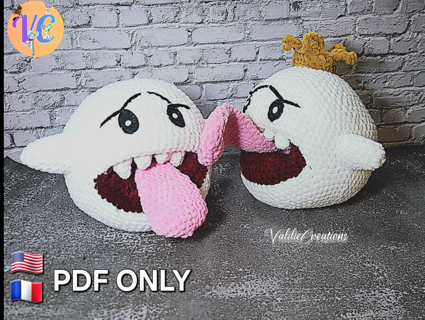 Royal Ghost Crochet Pattern (PDF) – Mini Ghost Bonus Included