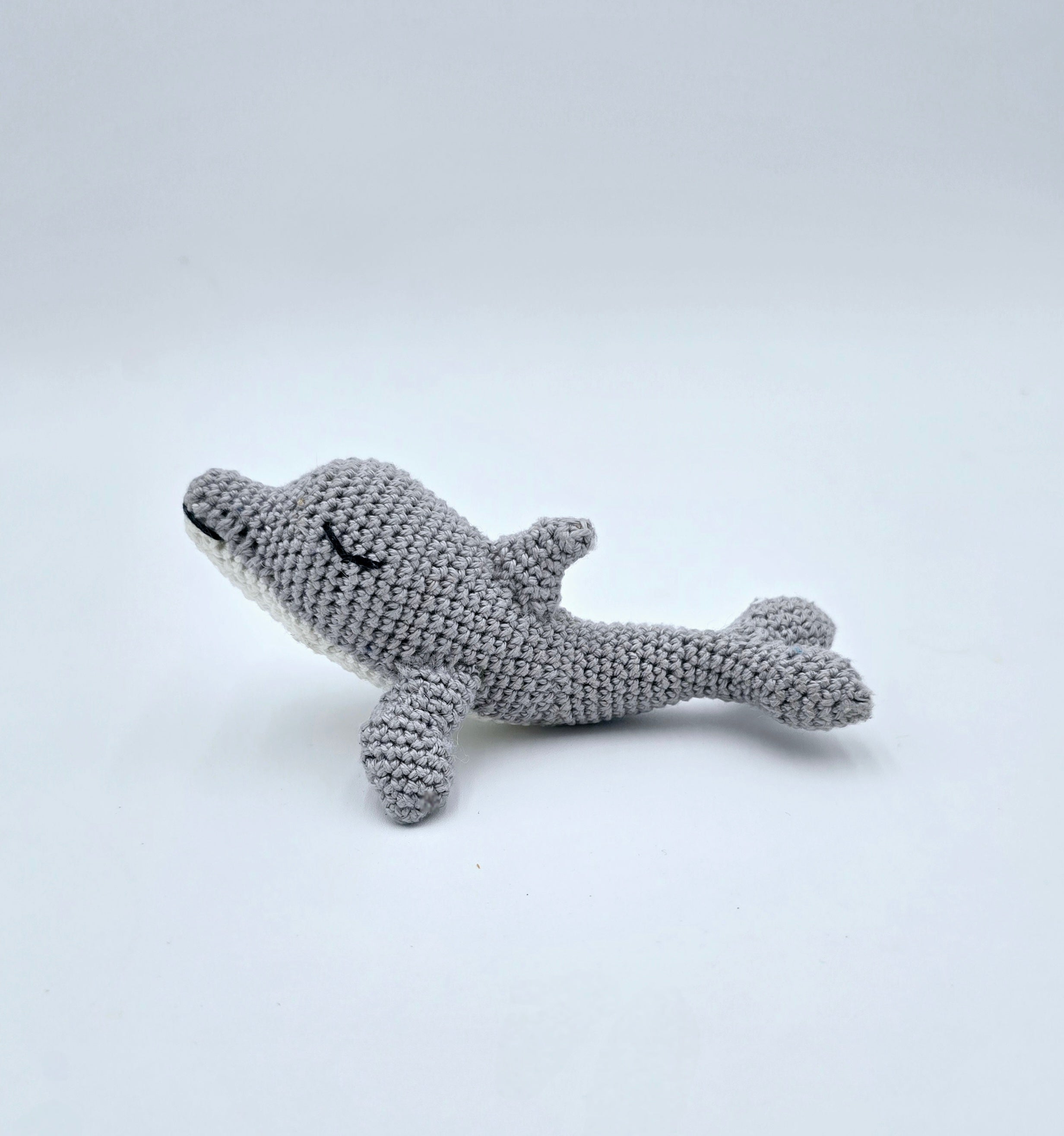 Finn the Dolphin – Grey Cotton Plush